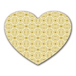 Gold Geometric Plaid Circle Heart Mousepads Front