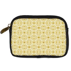 Gold Geometric Plaid Circle Digital Camera Cases