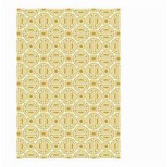 Gold Geometric Plaid Circle Small Garden Flag (two Sides)