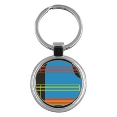 Sketches Tone Red Yellow Blue Black Musical Scale Key Chains (round)  by Alisyart
