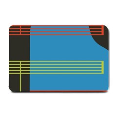 Sketches Tone Red Yellow Blue Black Musical Scale Small Doormat 