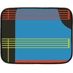 Sketches Tone Red Yellow Blue Black Musical Scale Fleece Blanket (mini)