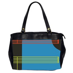 Sketches Tone Red Yellow Blue Black Musical Scale Office Handbags (2 Sides) 