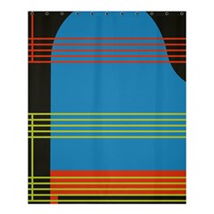 Sketches Tone Red Yellow Blue Black Musical Scale Shower Curtain 60  X 72  (medium) 