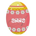 Easter Egg Hunter Oval Ornament Front