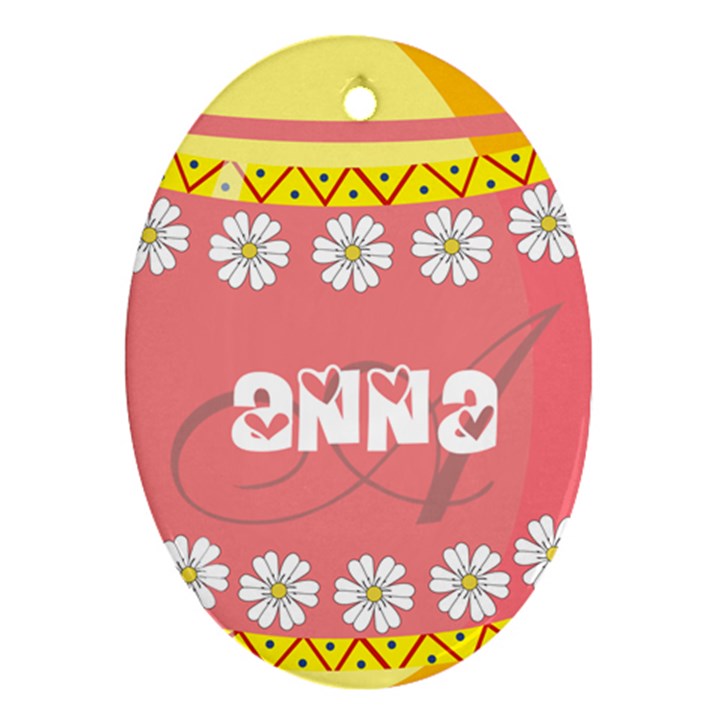 Easter Egg Hunter Oval Ornament