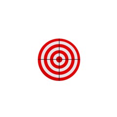 Sniper Focus Target Round Red 1  Mini Magnets by Alisyart