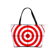 Sniper Focus Target Round Red Shoulder Handbags by Alisyart