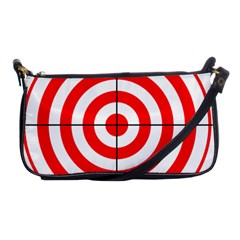 Sniper Focus Target Round Red Shoulder Clutch Bags by Alisyart