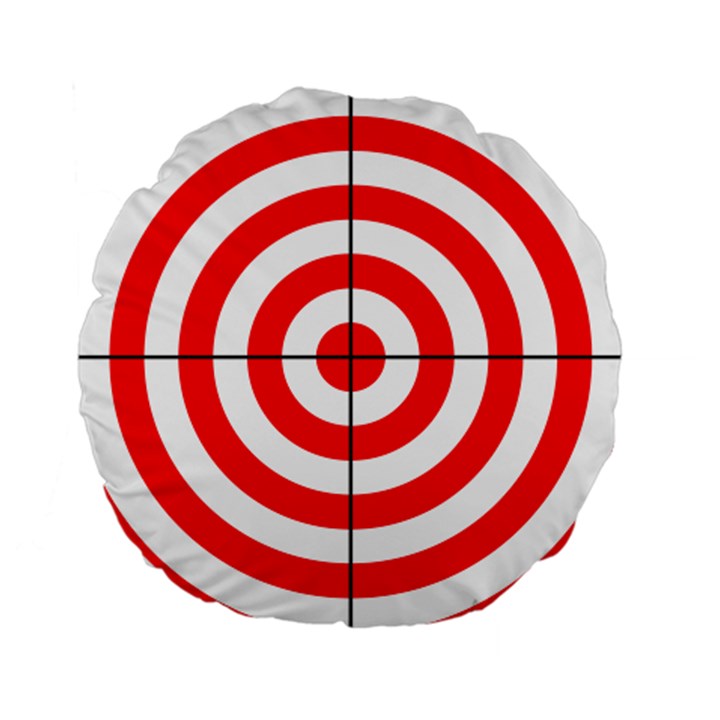 Sniper Focus Target Round Red Standard 15  Premium Round Cushions