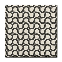 Shutterstock Wave Chevron Grey Tile Coasters