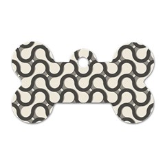 Shutterstock Wave Chevron Grey Dog Tag Bone (two Sides)