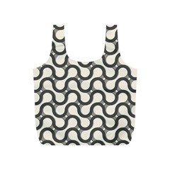 Shutterstock Wave Chevron Grey Full Print Recycle Bags (s)  by Alisyart