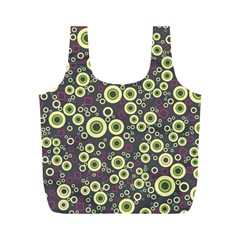 Ring Circle Plaid Green Pink Blue Full Print Recycle Bags (m)  by Alisyart