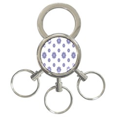 Snow Blue White Cool 3-ring Key Chains by Alisyart