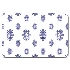 Snow Blue White Cool Large Doormat  by Alisyart