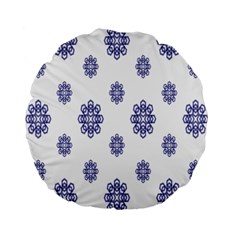 Snow Blue White Cool Standard 15  Premium Round Cushions by Alisyart