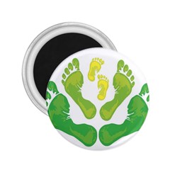 Soles Feet Green Yellow Family 2 25  Magnets