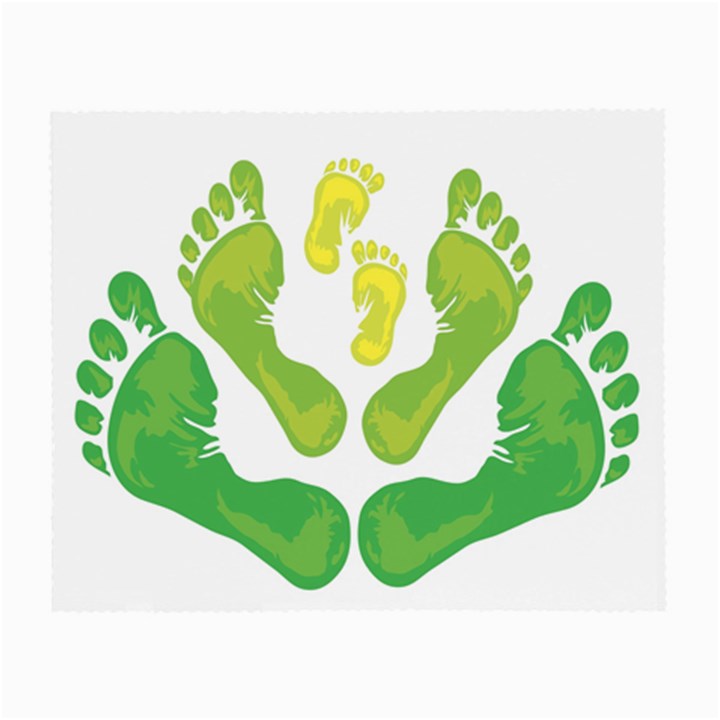 Soles Feet Green Yellow Family Small Glasses Cloth