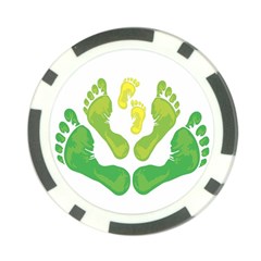 Soles Feet Green Yellow Family Poker Chip Card Guard