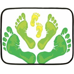 Soles Feet Green Yellow Family Fleece Blanket (mini)