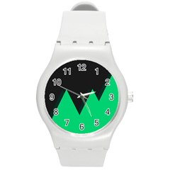 Soaring Mountains Nexus Black Green Round Plastic Sport Watch (m) by Alisyart