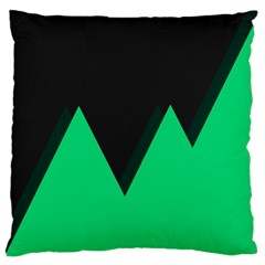 Soaring Mountains Nexus Black Green Large Cushion Case (one Side) by Alisyart