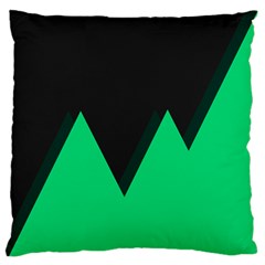 Soaring Mountains Nexus Black Green Large Flano Cushion Case (two Sides) by Alisyart