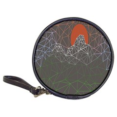 Sun Line Lighs Nets Green Orange Geometric Mountains Classic 20-cd Wallets by Alisyart