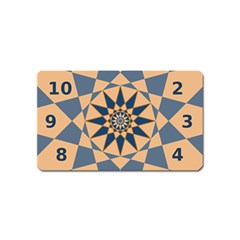Stellated Regular Dodecagons Center Clock Face Number Star Magnet (name Card) by Alisyart