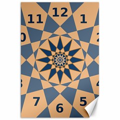 Stellated Regular Dodecagons Center Clock Face Number Star Canvas 20  X 30   by Alisyart