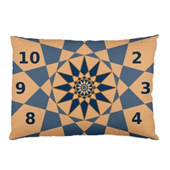 Stellated Regular Dodecagons Center Clock Face Number Star Pillow Case by Alisyart