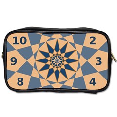 Stellated Regular Dodecagons Center Clock Face Number Star Toiletries Bags by Alisyart