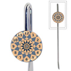 Stellated Regular Dodecagons Center Clock Face Number Star Book Mark