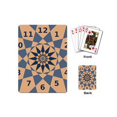 Stellated Regular Dodecagons Center Clock Face Number Star Playing Cards (mini)  by Alisyart