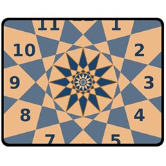 Stellated Regular Dodecagons Center Clock Face Number Star Double Sided Fleece Blanket (medium)  by Alisyart