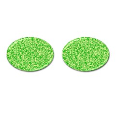 Specktre Triangle Green Cufflinks (oval) by Alisyart