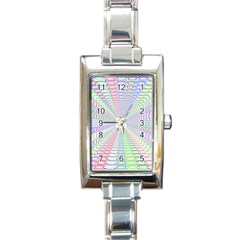 Tunnel With Bright Colors Rainbow Plaid Love Heart Triangle Rectangle Italian Charm Watch by Alisyart