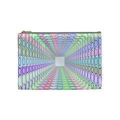 Tunnel With Bright Colors Rainbow Plaid Love Heart Triangle Cosmetic Bag (medium)  by Alisyart