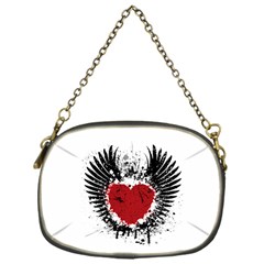 Wings Of Heart Illustration Chain Purses (one Side)  by TastefulDesigns