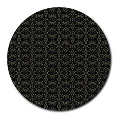 Dark Interlace Tribal  Round Mousepads by dflcprints