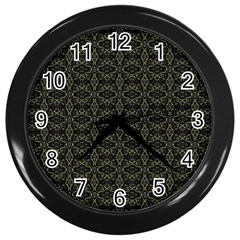 Dark Interlace Tribal  Wall Clocks (black) by dflcprints