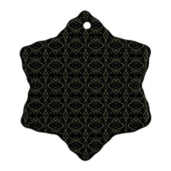 Dark Interlace Tribal  Snowflake Ornament (two Sides) by dflcprints