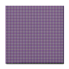 Mardi Gras Purple Plaid Tile Coasters by PhotoNOLA