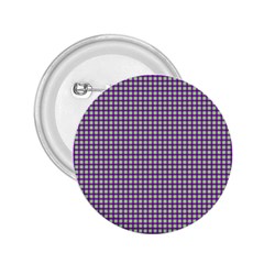 Mardi Gras Purple Plaid 2 25  Buttons