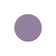 Mardi Gras Purple Plaid Golf Ball Marker by PhotoNOLA