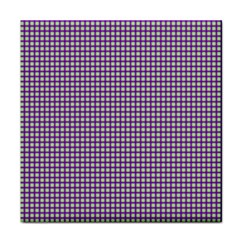 Mardi Gras Purple Plaid Face Towel by PhotoNOLA