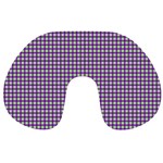 Mardi Gras Purple Plaid Travel Neck Pillows Back