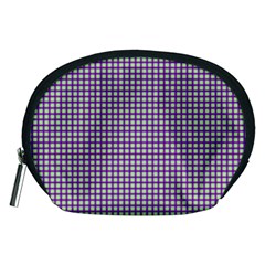 Mardi Gras Purple Plaid Accessory Pouches (medium) 