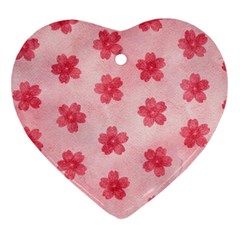 Watercolor Flower Patterns Ornament (heart) by TastefulDesigns